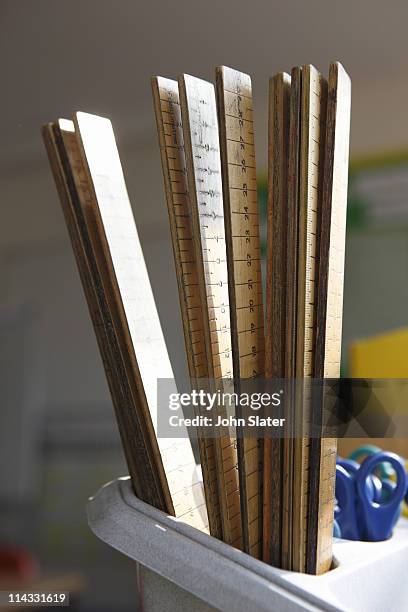 Container For Ruler Wooden Rulers In Container At School High-Res Stock Photo - Getty Images