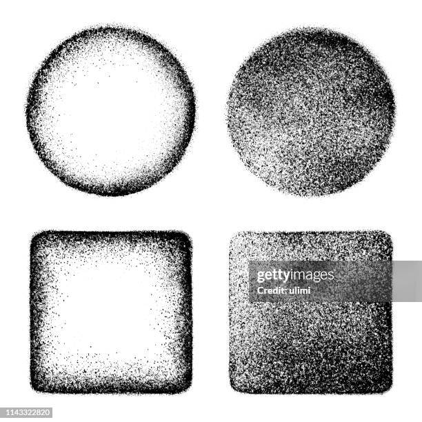 grunge circles and squares - chalk circle stock illustrations