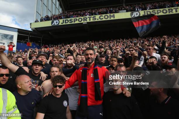 Julian Speroni of Crystal Palace is emotional as he thanks supporters after the Premier League match between Crystal Palace and AFC Bournemouth at...