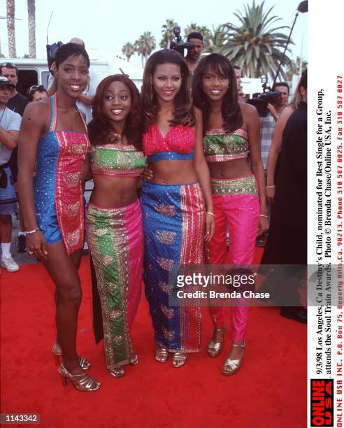 Los Angeles, Ca Destiny's Child, nominated for Best Group, at the Soul Train awards.