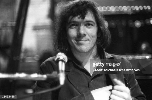 Singer and keyboardist Doug Ingle of the rock and roll band "Iron Butterfly" performs onstage at the Fillmore East on February 1, 1969 in New York...