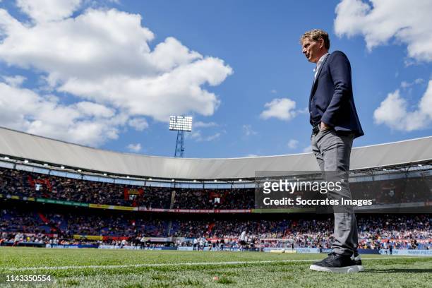 Coach Alfons Groenendijk of ADO Den Haag during the Dutch Eredivisie match between Feyenoord v ADO Den Haag at the Stadium Feijenoord on May 12, 2019...