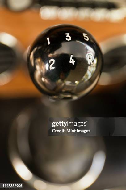 close up of vintage ferrari gear shift - shift gear knob stock pictures, royalty-free photos & images