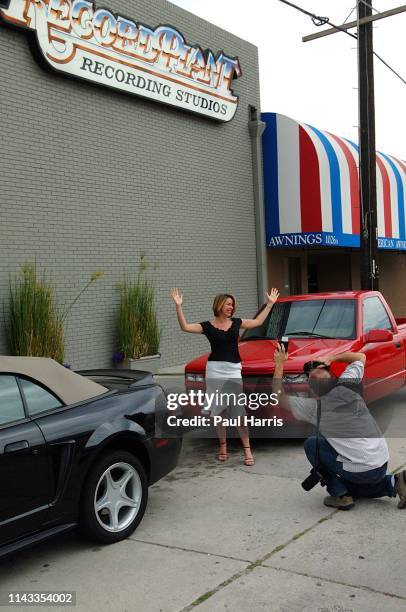 Television presenter, actress and now pop star Claire Sweeney after the recording of her first album "Claire" at the Record Plant in Los Angeles...