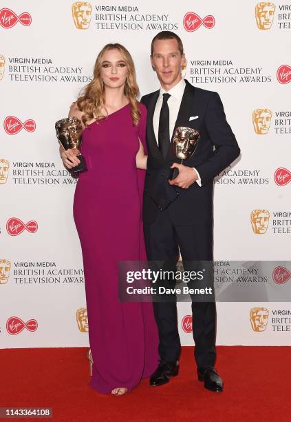 Jodie Comer, winner of the Best Leading Actress Award for 'Killing Eve' and Benedict Cumberbatch, winner of the Best Leading Actor Award for 'Patrick...