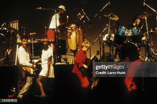 Talking Heads performing at Pavilion in Davis, California on December 5, 1983.