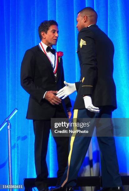 One of the honorees, Dr. Sanjay Gupta attends the 34th Annual Ellis Island Medals Of Honor Ceremony hosted by EIHS on Saturday night, May 11 in New...