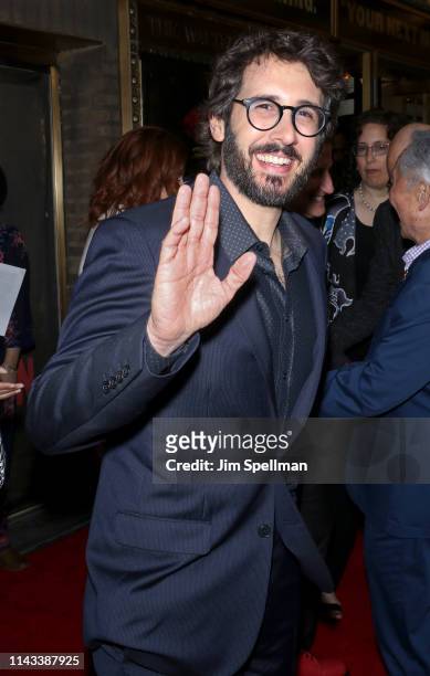 Singer Josh Groban attends the "Hadestown" opening night at Walter Kerr Theatre on April 17, 2019 in New York City.