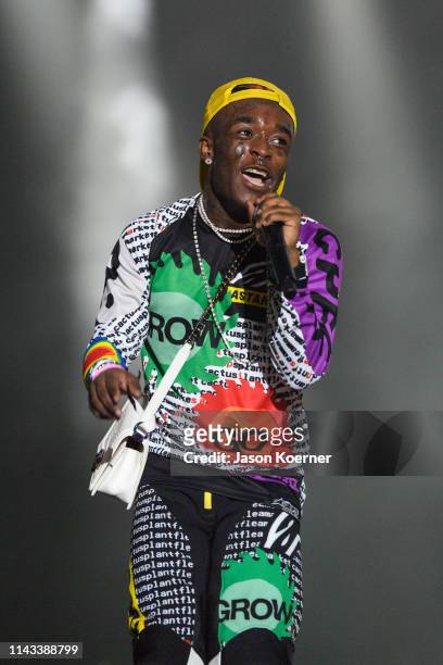 Symere Woods known by his stage name Lil Uzi Vert performs during day three of Rolling Loud at Hard Rock Stadium on May 12, 2019 in Miami Gardens,...