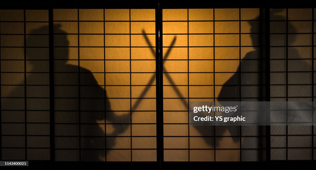 Silhouette of samurai