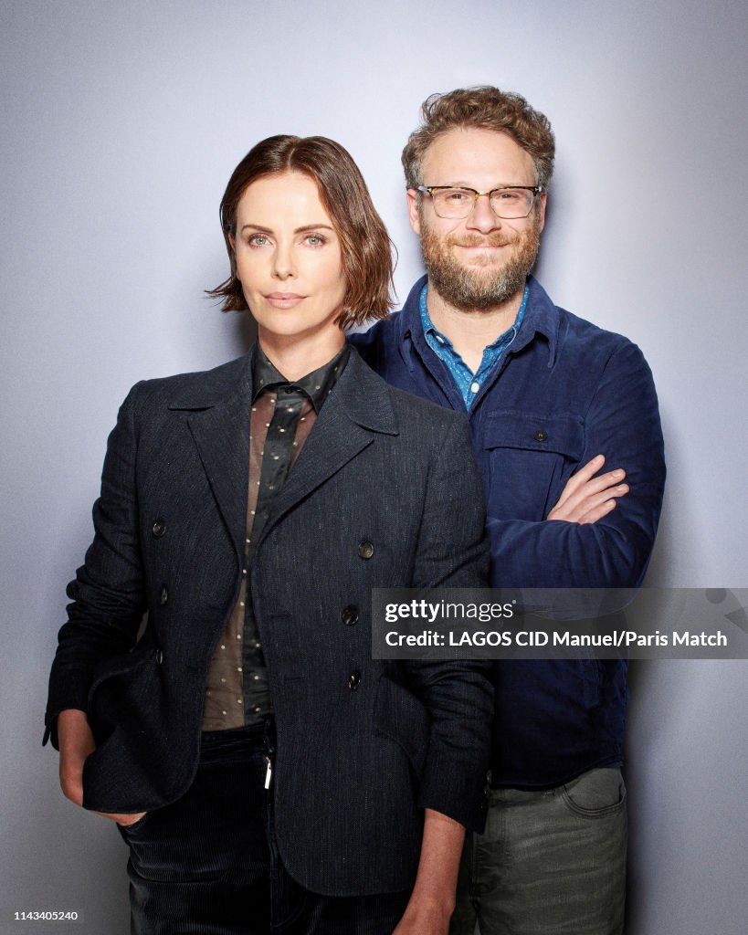 Seth Rogen Matches Actors Charlize Theron and Seth Rogen are photographed for Paris ...
