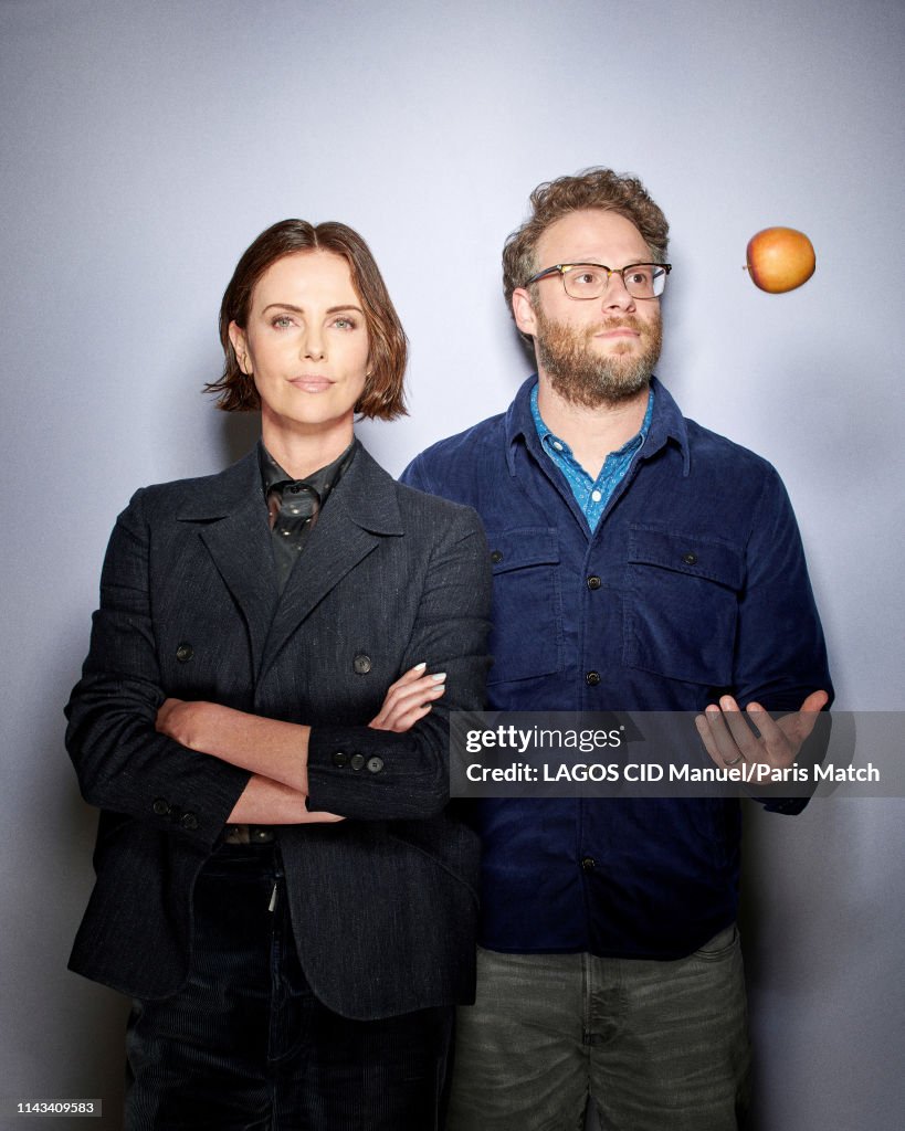 Seth Rogen Matches Actors Charlize Theron and Seth Rogen are photographed for Paris ...
