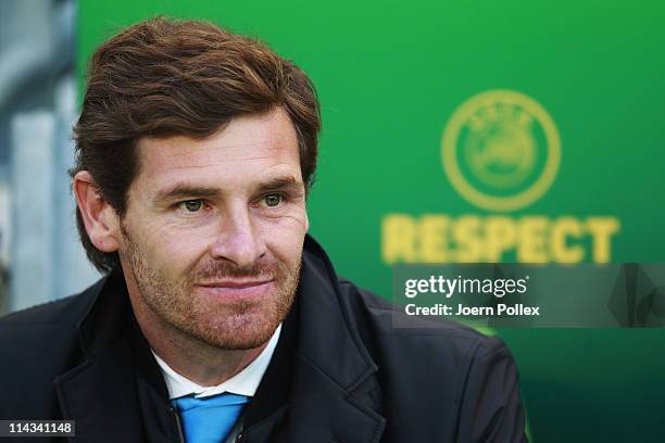Porto Head Coach, Andre Villas Boas looks on during the UEFA Europa League Final between FC Porto and SC Braga at Dublin Arena on May 18, 2011 in...