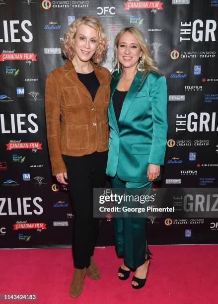 Writer Moira Walley-Beckett and Director/Producer Miranda de Pencier attend "The Grizzlies" premiere held at Yonge and Dundas Cineplex Cinemas on...