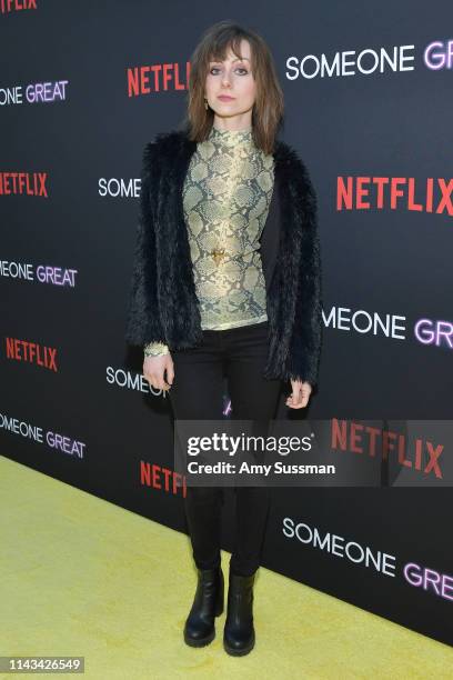 Allison Ashley Arm attends the Los Angeles special screening of Netflix's "Someone Great" at ArcLight Hollywood on April 17, 2019 in Hollywood,...