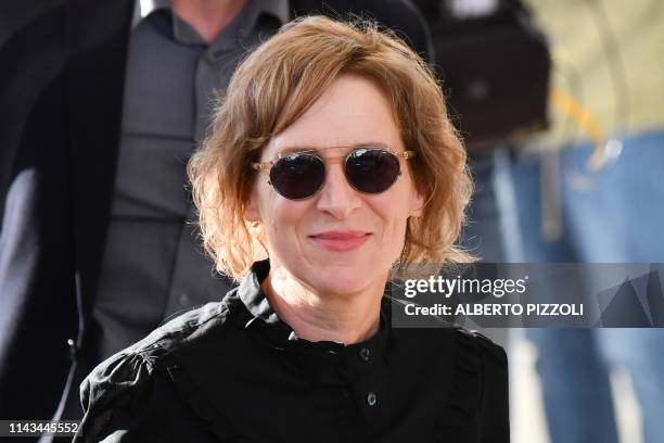 Film director and member of the Feature Film Jury, Kelly Reichardt arrives on May 13, 2019 at the Hotel Martinez on the eve of the opening of the...