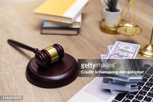 Financial Law concept , Law and Money, Financial Institution Law,corruption