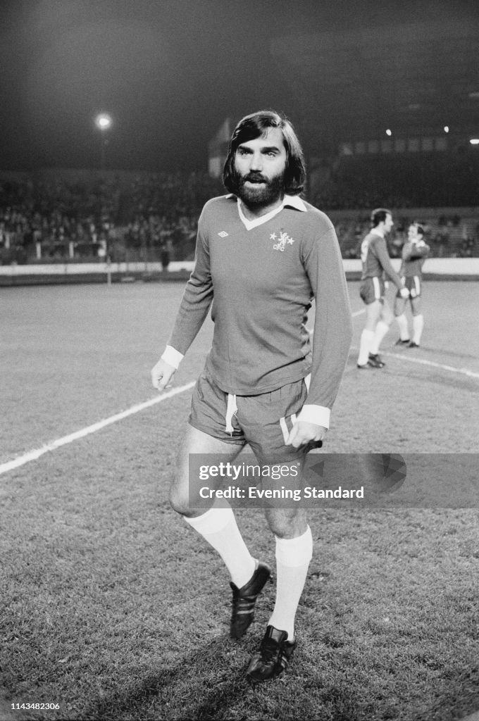 George Best Final Northern Irish soccer player George Best in a Chelsea uniform during ...