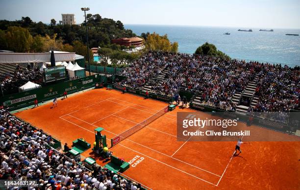General view of Court Des Princes as Marco Cecchinato of Italy plays against Guido Pella of Argentina in their third round match during day five of...