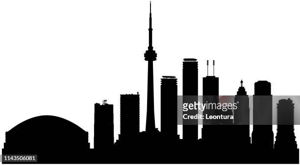 toronto (all buildings are complete and moveable) - toronto stock illustrations