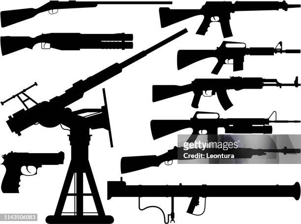 waffen - machine gun stock-grafiken, -clipart, -cartoons und -symbole