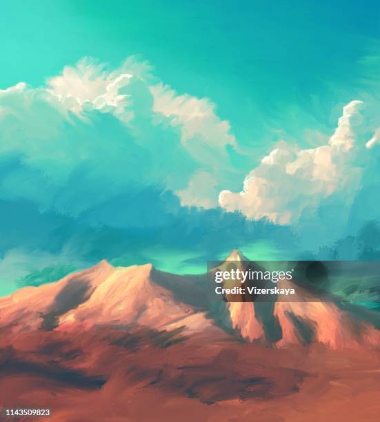 surreal painting - southwest stock illustrations