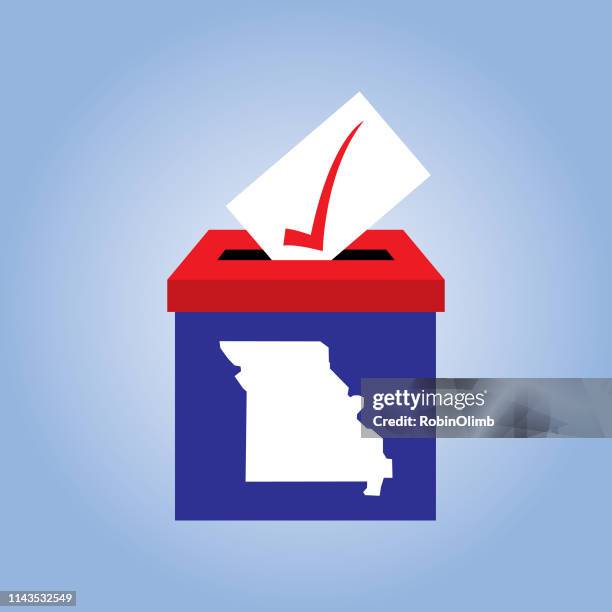 missouri ballot box icon - missouri stock illustrations