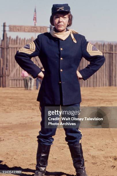 Ida Lupino appearing in the Walt Disney Television via Getty Images tv movie 'Female Artillery'.
