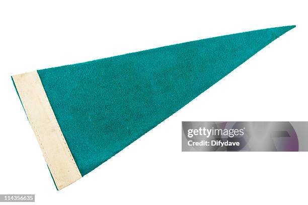 old green pennant - pennant stock pictures, royalty-free photos & images