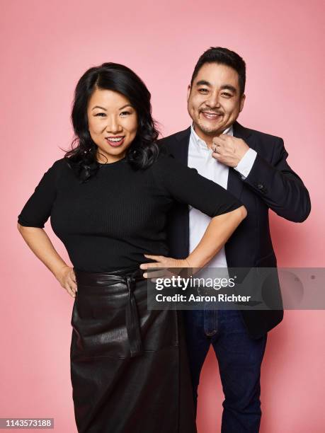 Zola co-founders Shan-Lyn Ma and Nobu Nakaguchi are photograpehd for Fast Company Magazine on December 19, 2018 in New York City. PUBLISHED IMAGE.