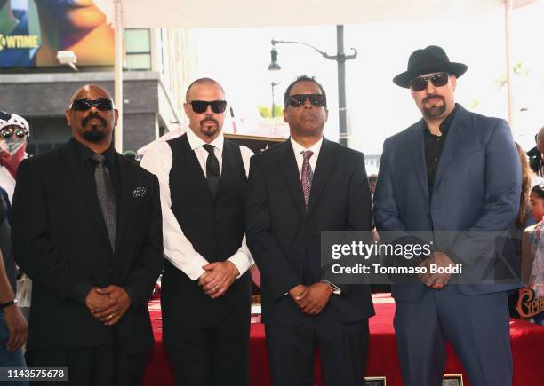 Real, DJ Muggs, Sen Dog, Eric Bobo of Cypress Hill attend a ceremony honoring Cypress Hill With Star On The Hollywood Walk Of Fame on April 18, 2019...