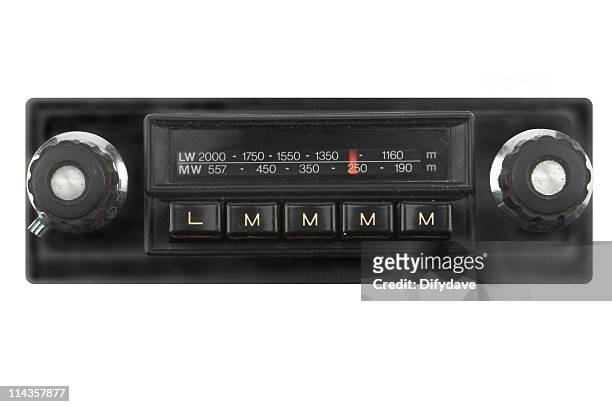 push button car radio from the 1960s - car stereo stock pictures, royalty-free photos & images
