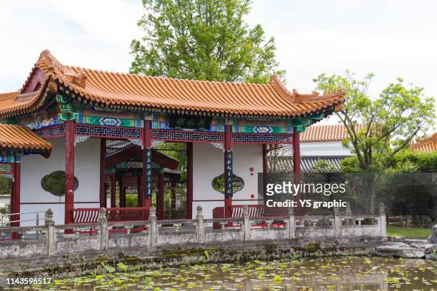 chinese garden landscape - chinese garden stock pictures, royalty-free photos & images