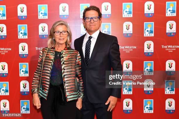 Laura Ghisi and Fabio Capello attend during the Charity Gala Dinner on May 13, 2019 in Rome, Italy.