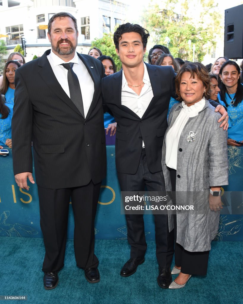 Actor Charles Melton and his parents Phil Melton and Sukyong Melton