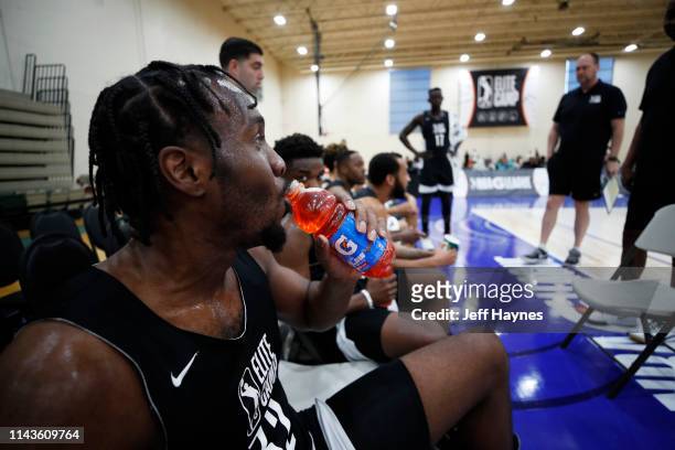 Players work out during Day Two of the G League Elite Camp at the Quest Multisport sports training facility on May 13, 2019 in Chicago, Illinois....