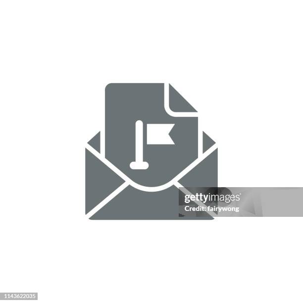 mail icon - blurred background office stock illustrations