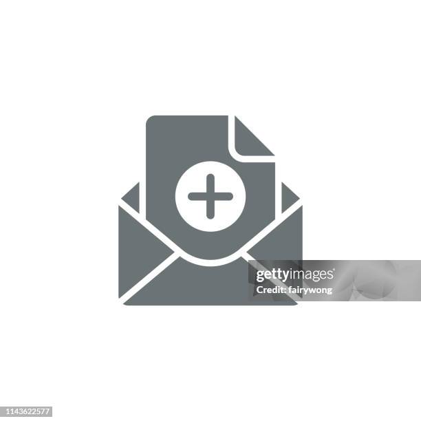 mail icon - selective focus office stock illustrations