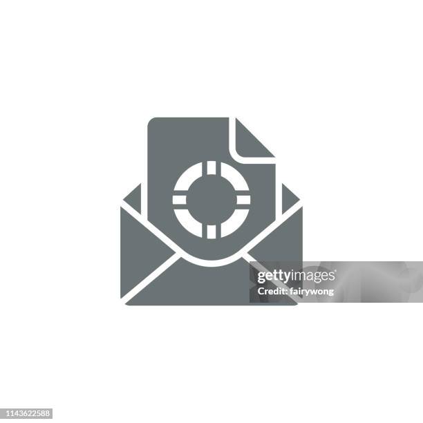 mail icon - selective focus office stock illustrations