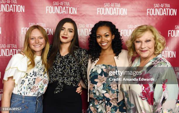 Actresses Marci Miller, Victoria Konefal, Mishael Morgan and Beth Maitland attend the SAG-AFTRA Foundation Conversations with Emmy Nominated daytime...