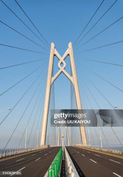 hong kong-zhuhai-macau bridge - pearl river delta stock pictures, royalty-free photos & images