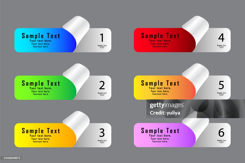 Infographic Stickers And Labels High-Res Vector Graphic - Getty Images