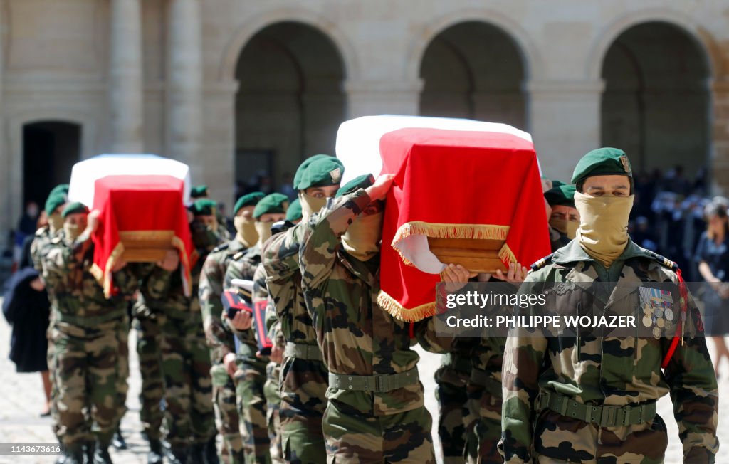 FRANCE-BURKINA-BENIN-HOSTAGE-CEREMONY