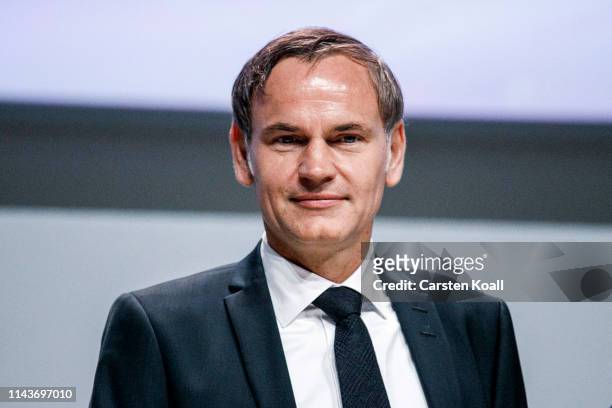 Oliver Blume, member of the Supervisory Board of German car maker Volkswagen AG, attends the company's annual shareholders' meeting on May 14, 2019...