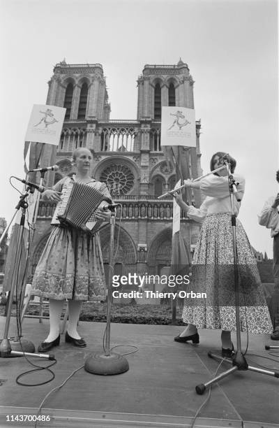 The 'Fete de la Musique' at Notre Dame Cathedral in Paris