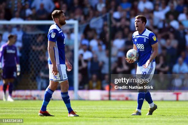 Gary Gardner of Birmingham City reacts during the Sky Bet Championship match between Birmingham City and Derby County at St Andrew's Trillion Trophy...