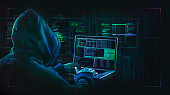 dark web hooded hacker