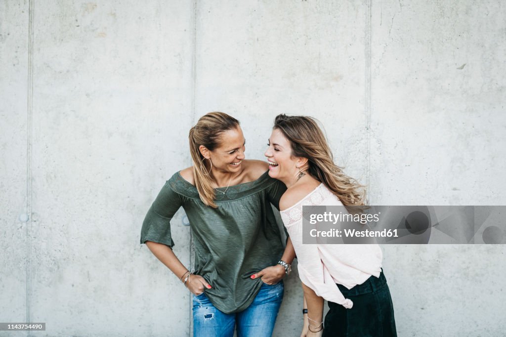 Two best friends having fun