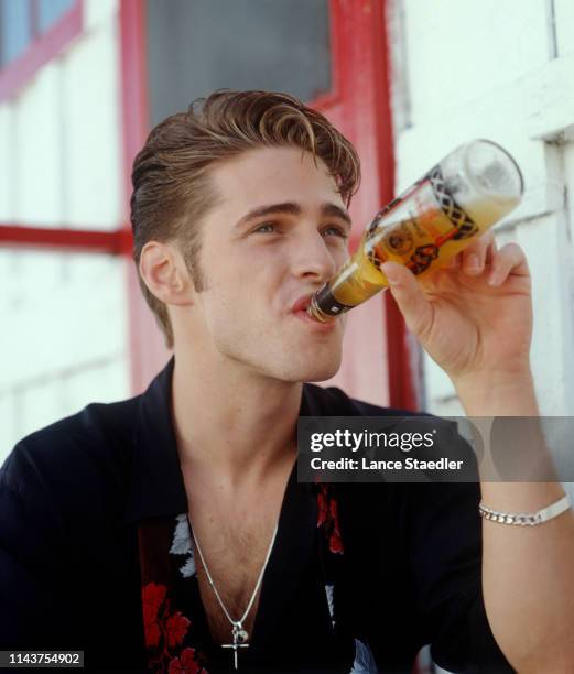 Actor Jason Priestley is photographed for Us Magazine in 1992 in Los Angeles, California.