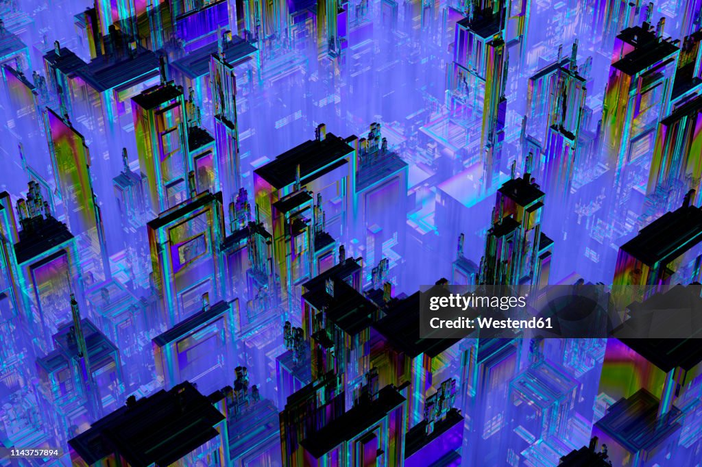 Graphics Processing Unit Under Microscope 3d Rendered Illustration Microchip Architecture Such As A Cpu Under The ...
